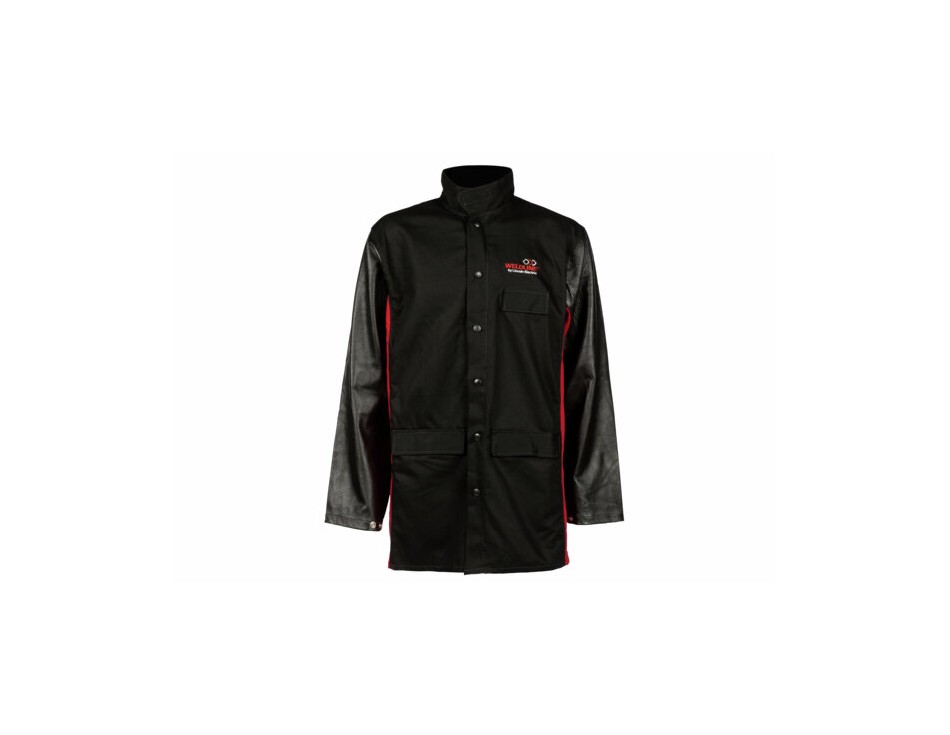 CHAQUETA CON MANGAS DE CUERO PIEL FLOR